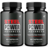 MJO Steel Power frontal del envase mostrando diseño y cantidad