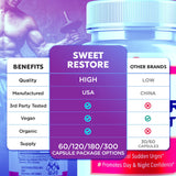 MJO Sweet Restore primer plano de cápsula resaltando textura y facilidad