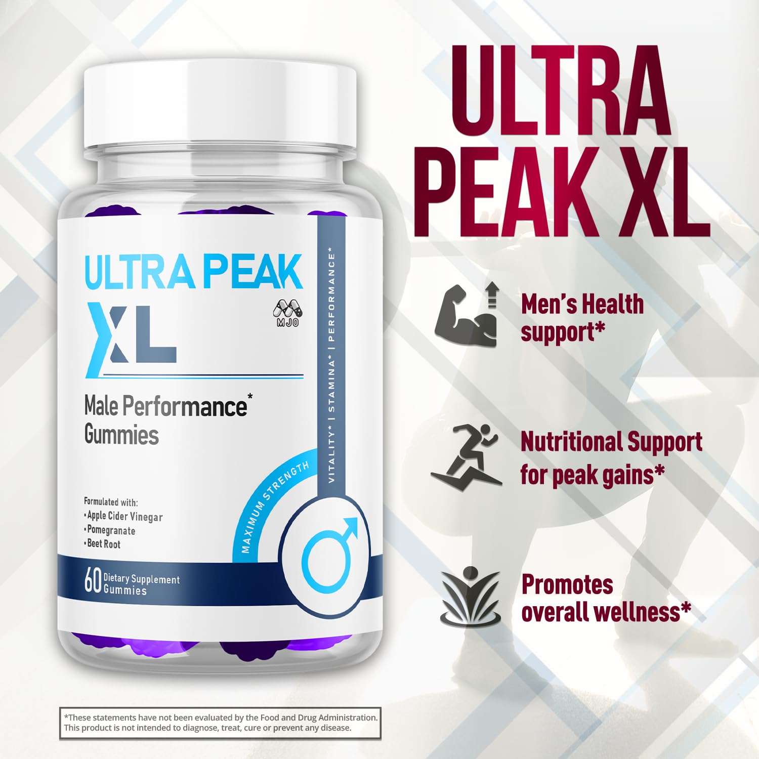 MJO etiqueta Ultra Peak XL detalle de ingredientes y dosis clara