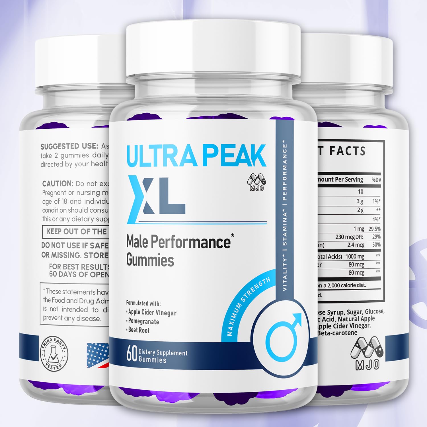 MJO gomita Ultra Peak XL en mano listo para consumir con facilidad