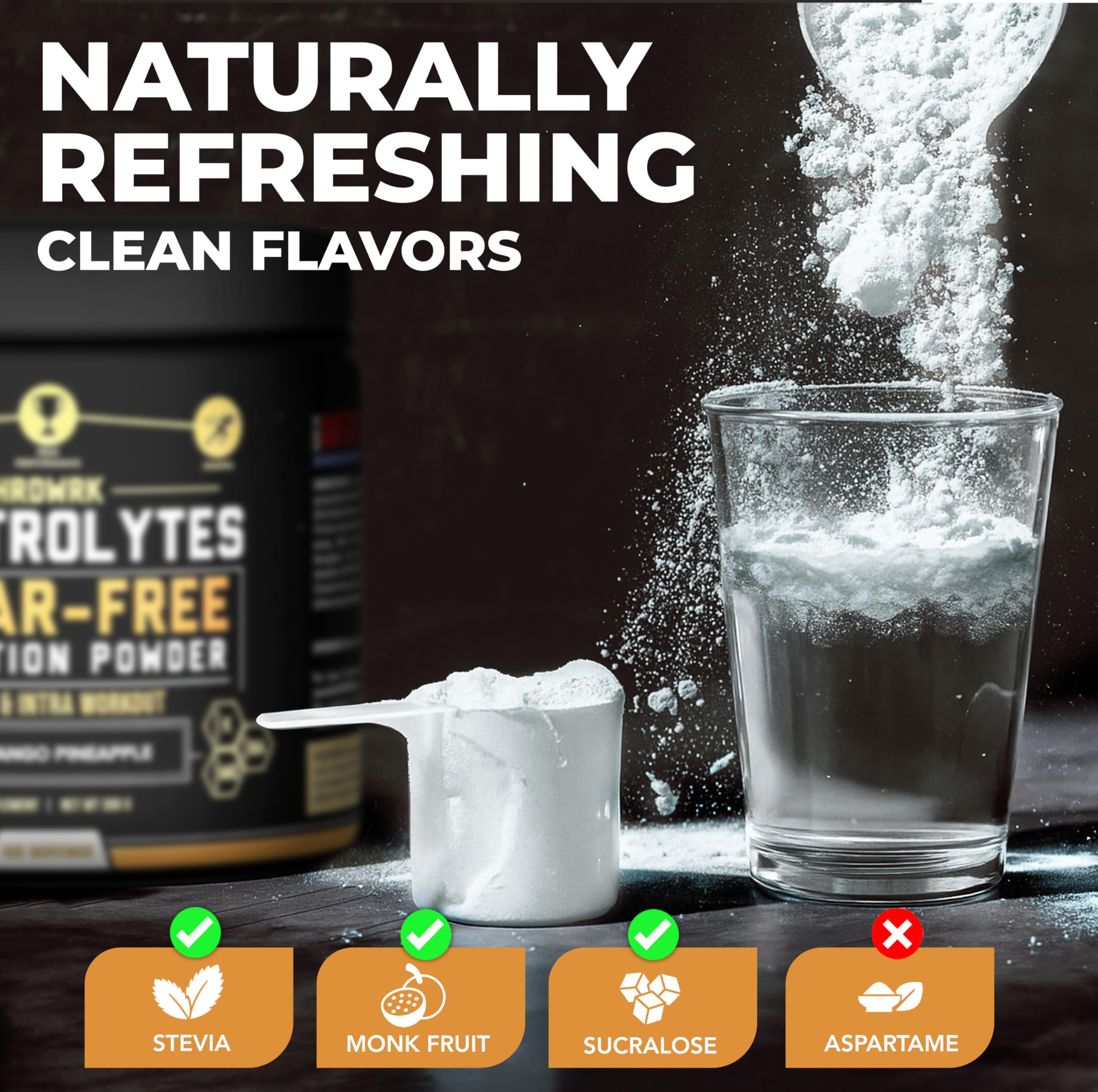 Comparación de tamaño del envase MMA Nutrition para valorar duración