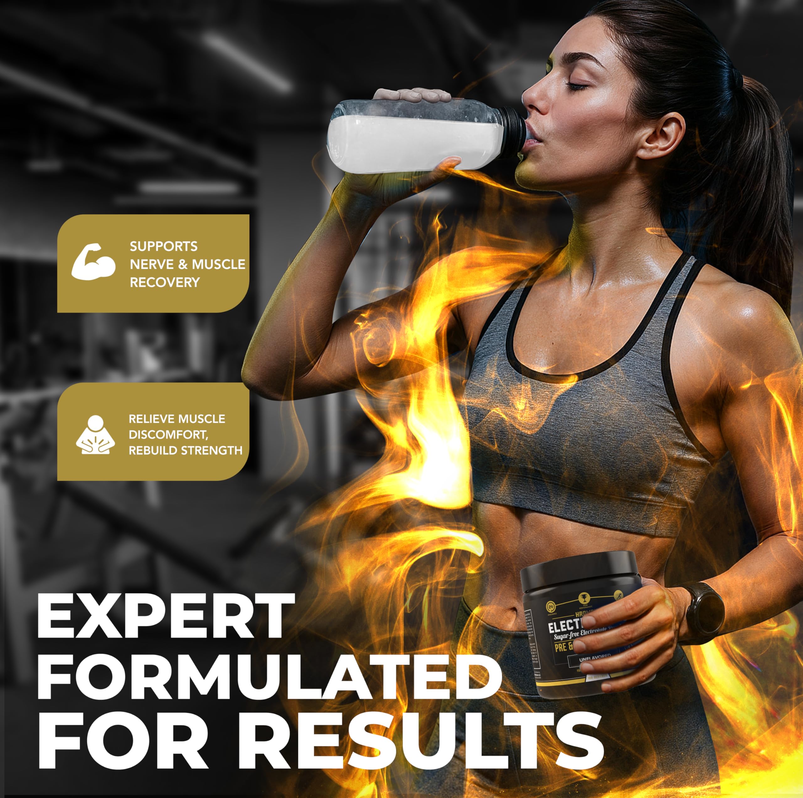 MMA Nutrition envase junto a mano para comparar tamaño y duración