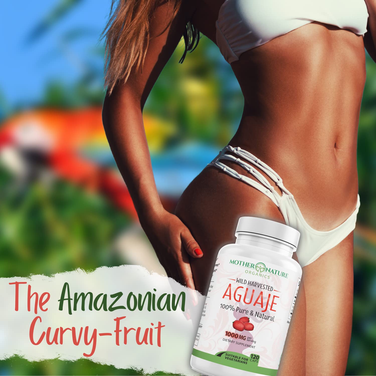 Mother Nature Organics aguaje y maca fresca representando ingredientes peruanos