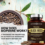 Mother Nature Organics Superfoods cápsula frente a mano para escala y tamaño