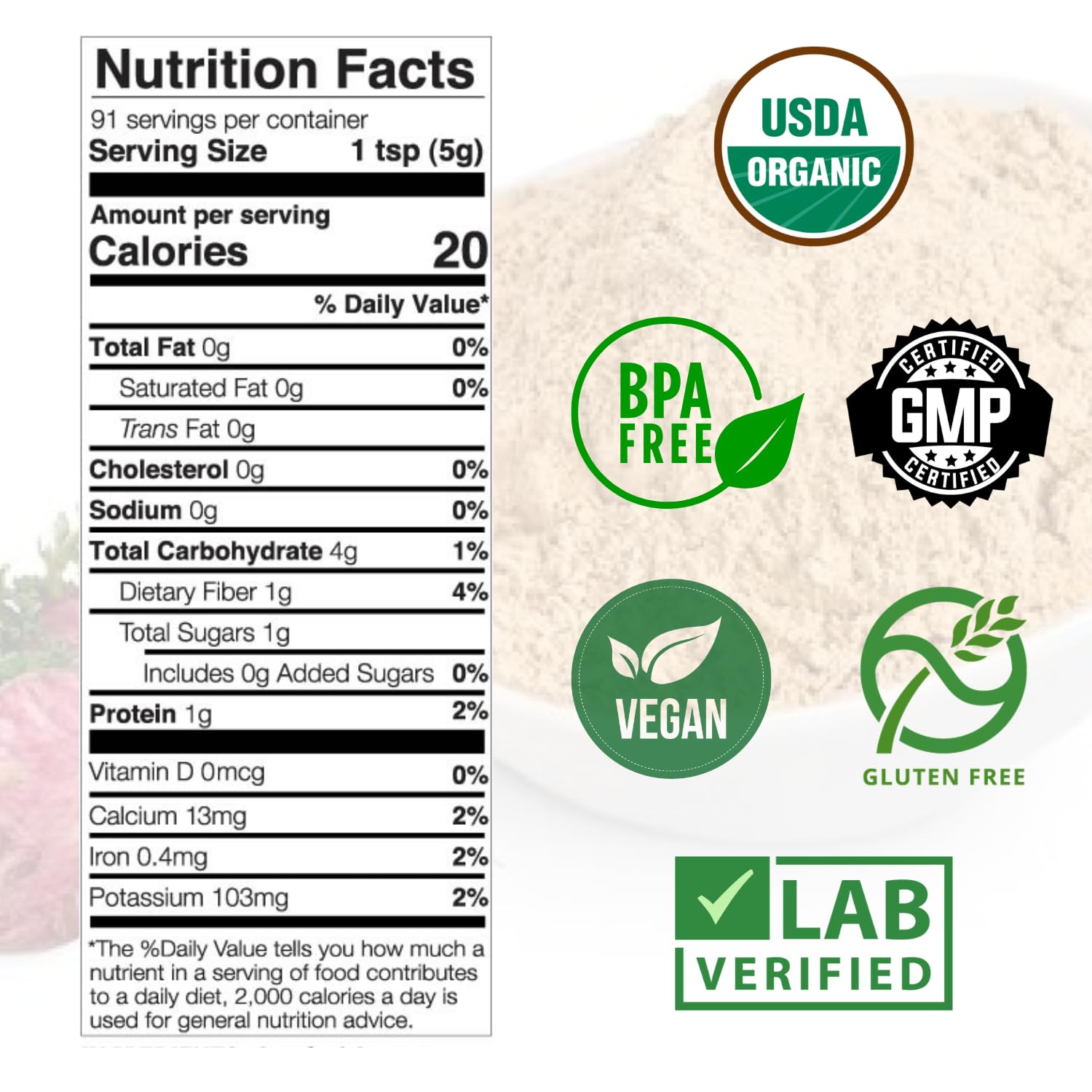 Mother Nature Organics batido con maca roja energía natural
