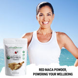 Mother Nature Organics latte con maca roja sabor malteado reconforta