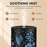 mocosa Hummingbird expulsando niebla fina demostrando humidificación suave
