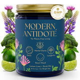 Modern Antidote frente del envase mostrando el diseño y beneficio diario
