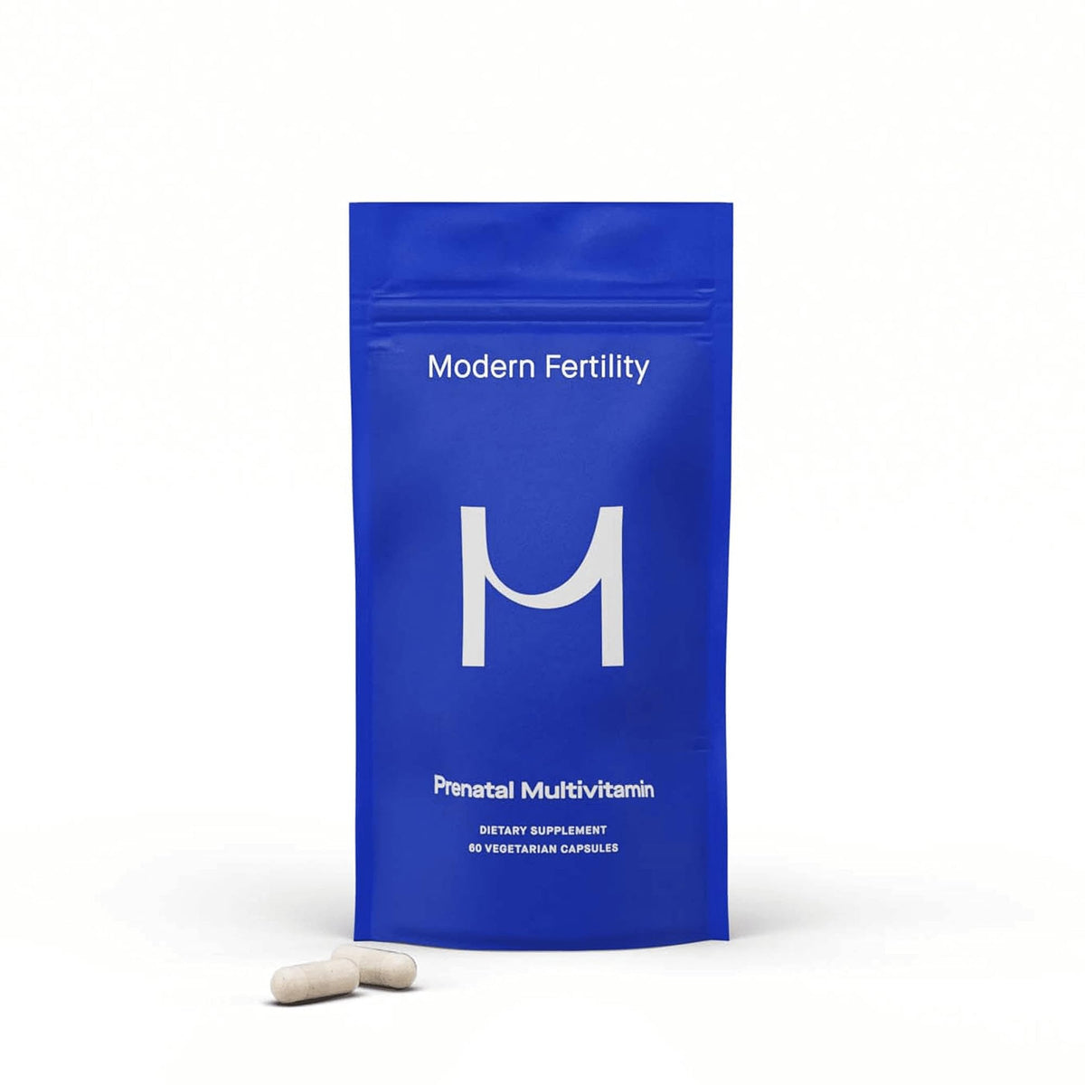 Modern Fertility frontal del producto mostrando etiqueta clara y beneficios