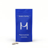Modern Fertility frontal del producto mostrando etiqueta clara y beneficios