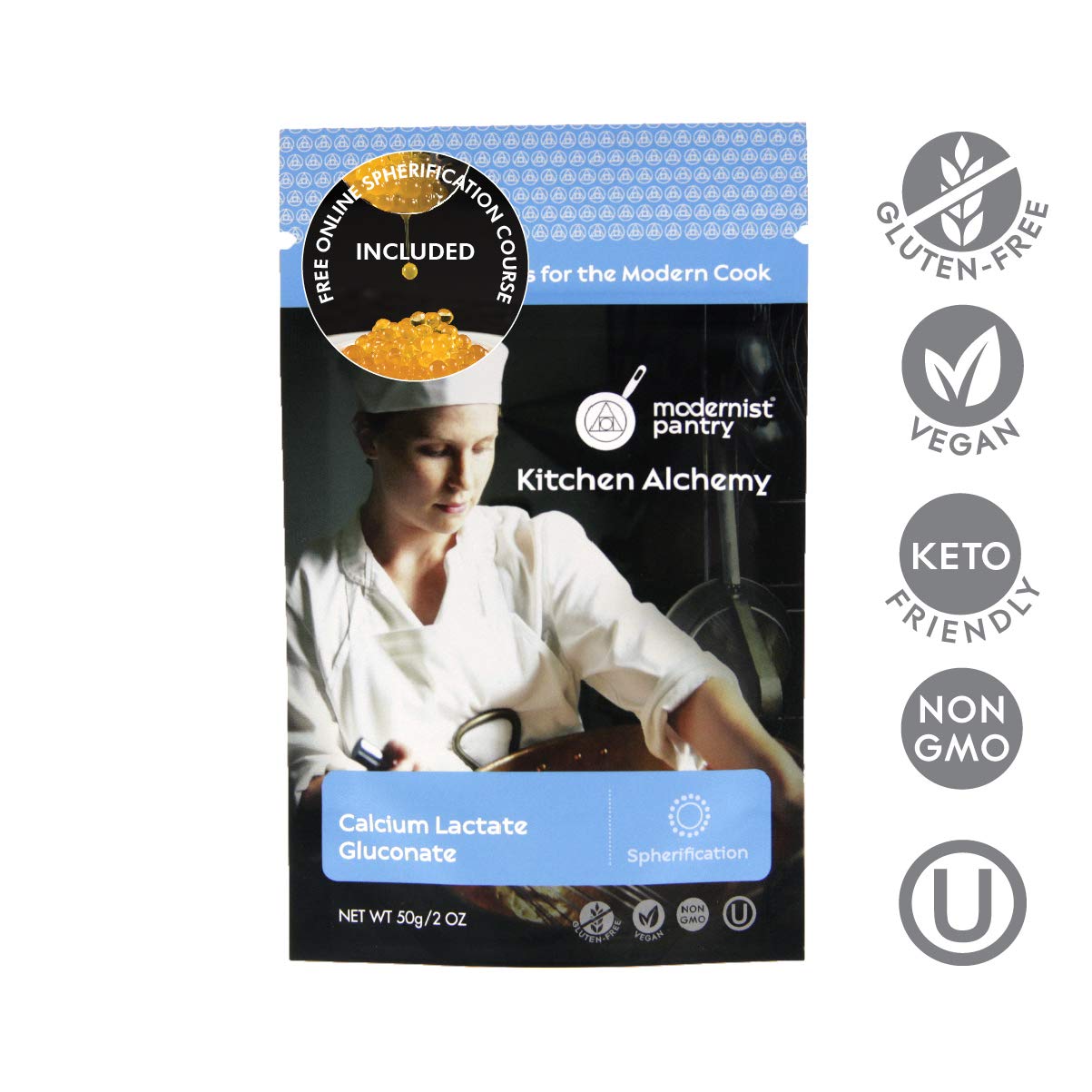 Modernist Pantry paquete abierto con las bolsas y folleto del curso incluido