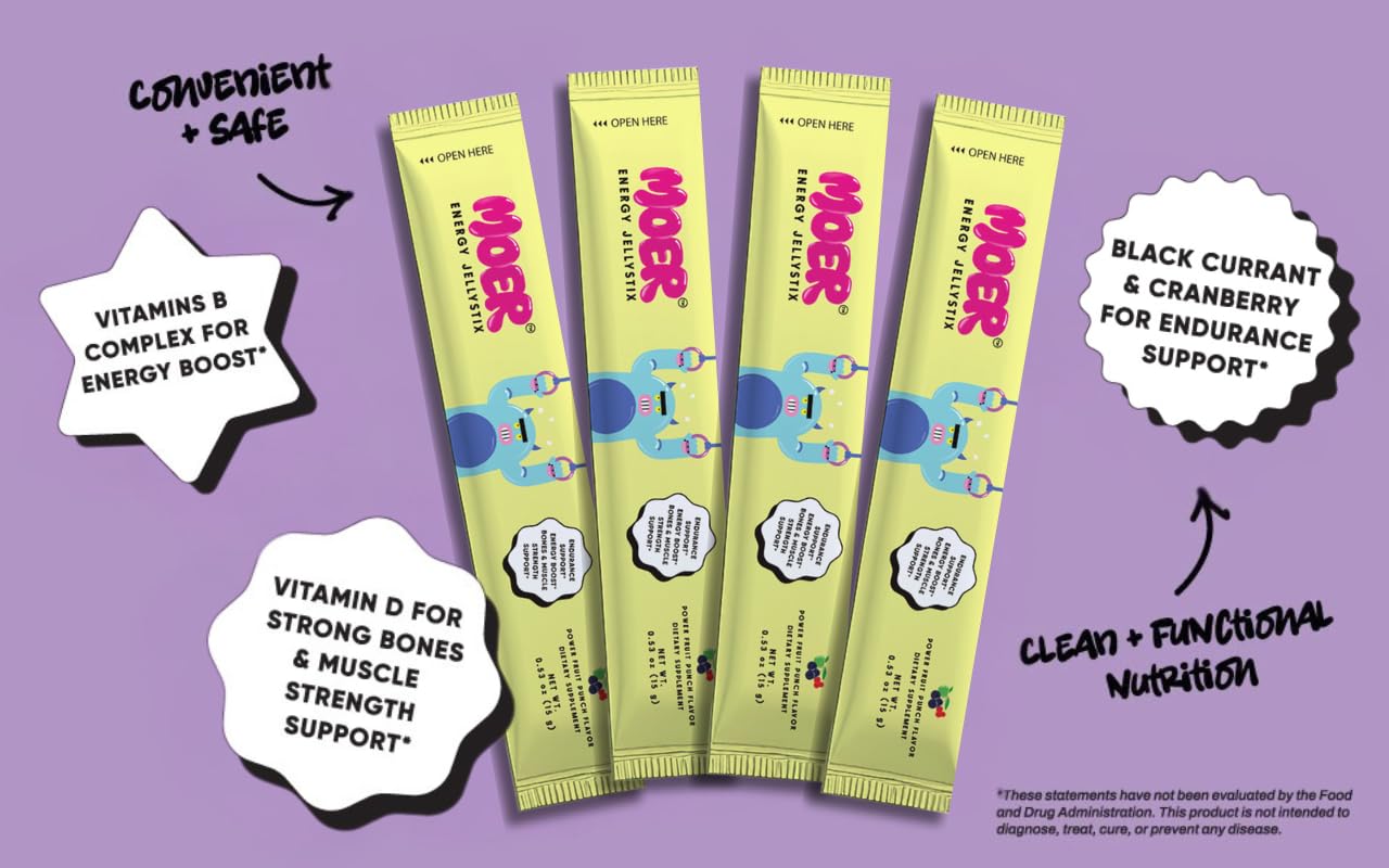 MOER detalle de textura del stick masticable, fácil de consumir y sin derrames