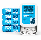 MOJO empaque frontal menta mostrando diseño y portabilidad