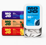 MOJO frontal del pack mostrando variedad y portabilidad