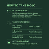 Mojo ingredientes frescos con Lion's Mane destacando origen vegetal
