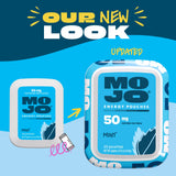 MOJO five-pack menta mostrando caja múltiple para guardar