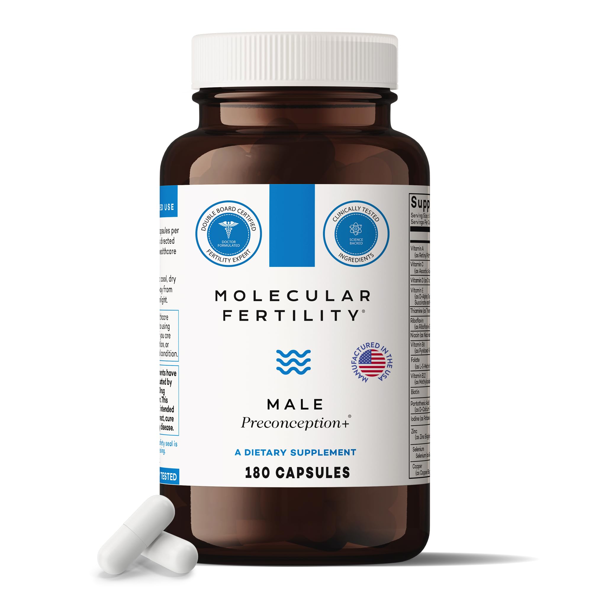 Molecular Fertility envase frontal mostrando diseño y beneficio de soporte reproductivo
