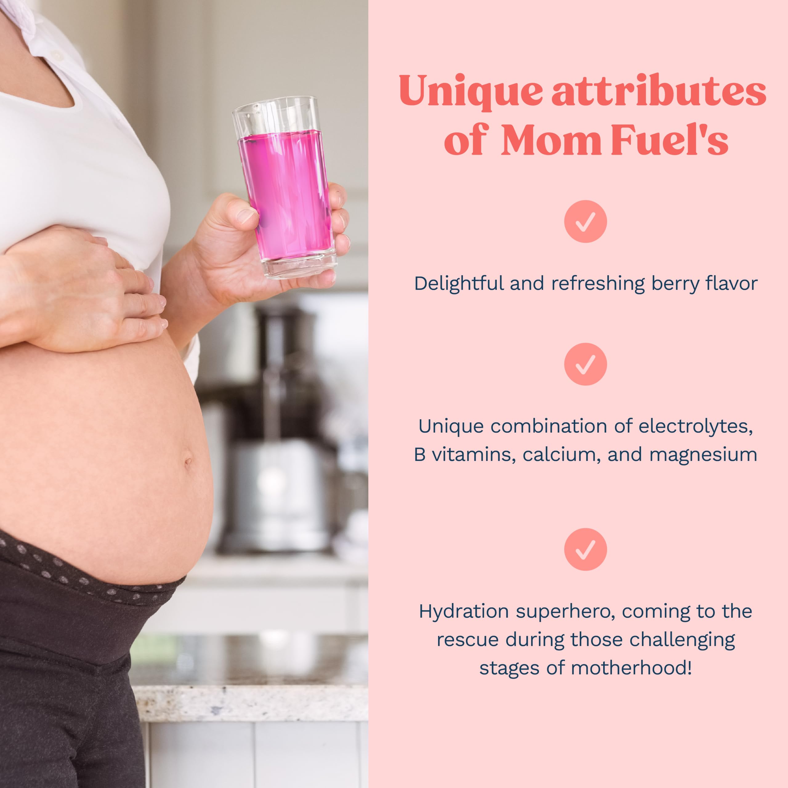 Escena lifestyle con mamá y bebé usando Mom Fuel para hidratación durante la lactancia