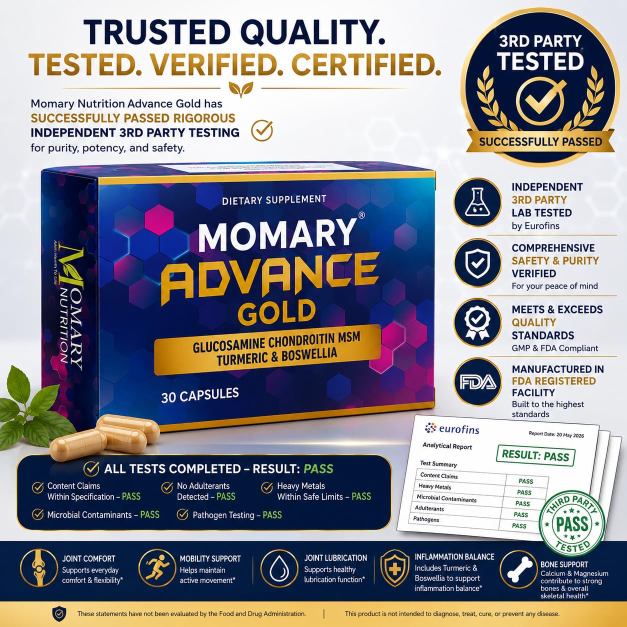 MOMARY NUTRITION cápsula en primer plano para fácil administración diaria