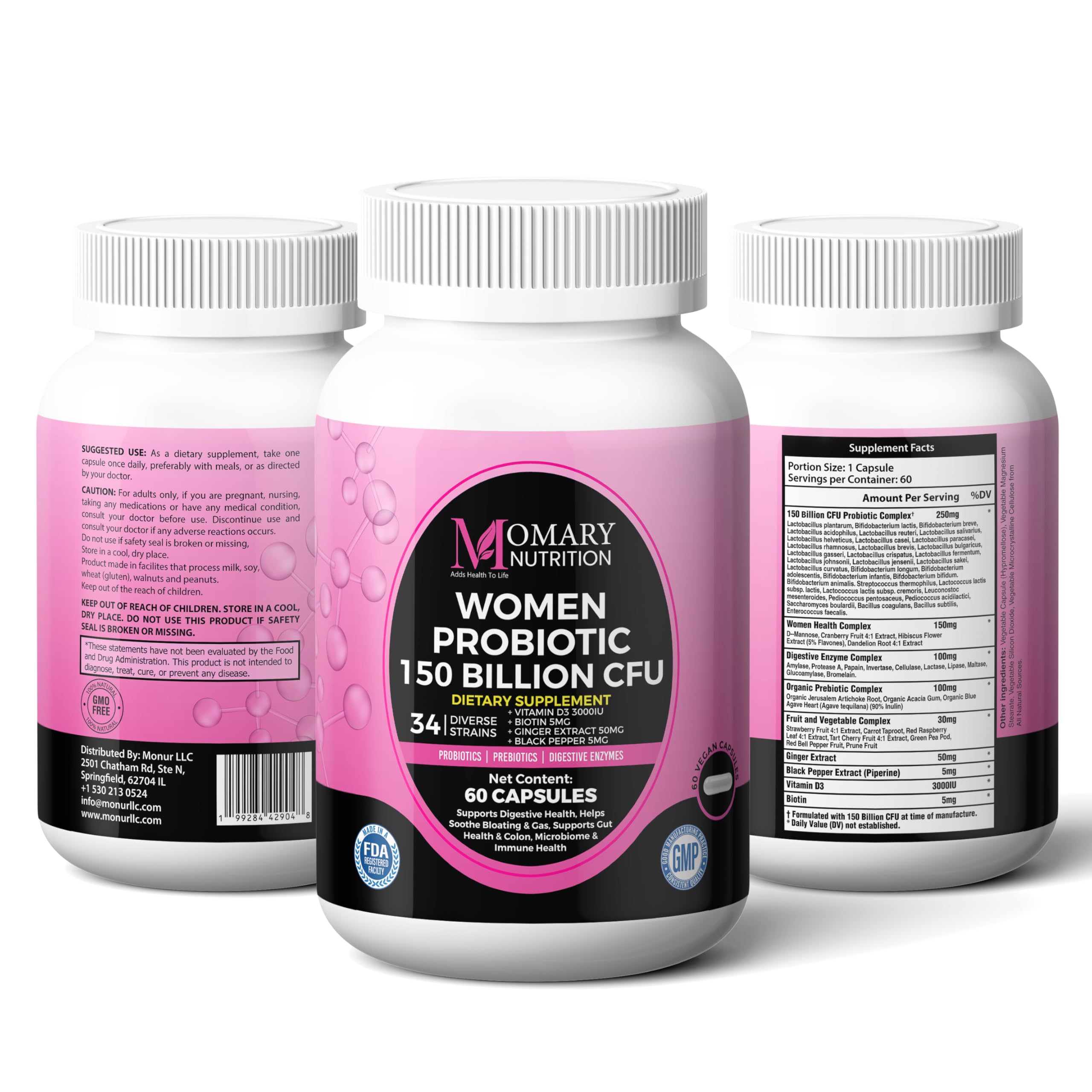 MOMARY NUTRITION textura del polvo e ingredientes naturales beneficiosos