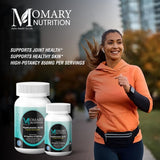 MOMARY NUTRITION tapa abierta con caplets internos muestra cantidad por envase