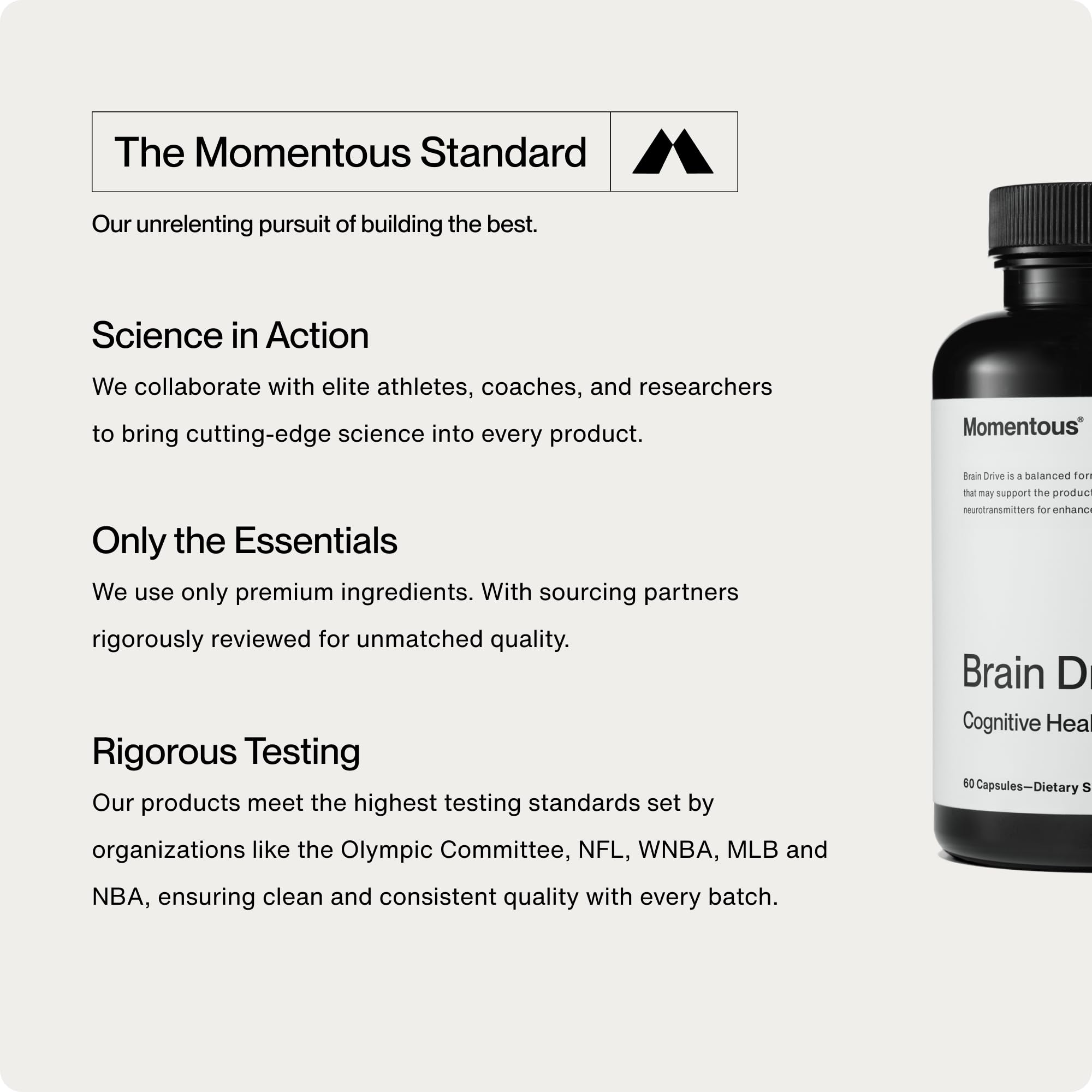 Momentous Brain Drive persona estudiando tras tomar suplemento para mayor enfoque