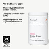 Momentous etiqueta NSF Certified for Sport indicando seguridad probada