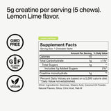 Primer plano de etiqueta Momentous con ingredientes y certificación NSF para confianza
