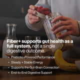 Momentous Fiber+ ingredientes psyllium y salvado que favorecen regularidad