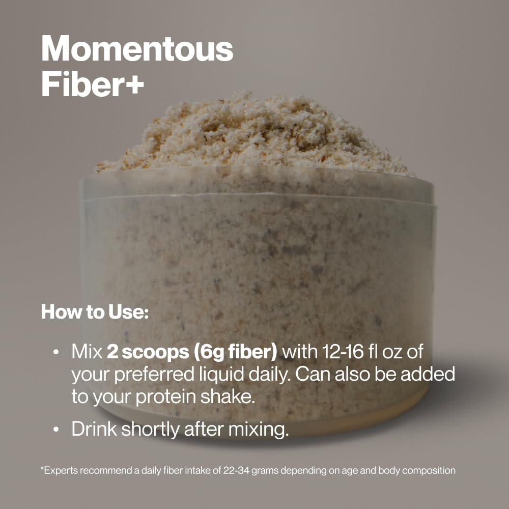 Momentous Fiber+ uso en rutina matinal para consistencia diaria