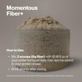 Momentous Fiber+ uso en rutina matinal para consistencia diaria