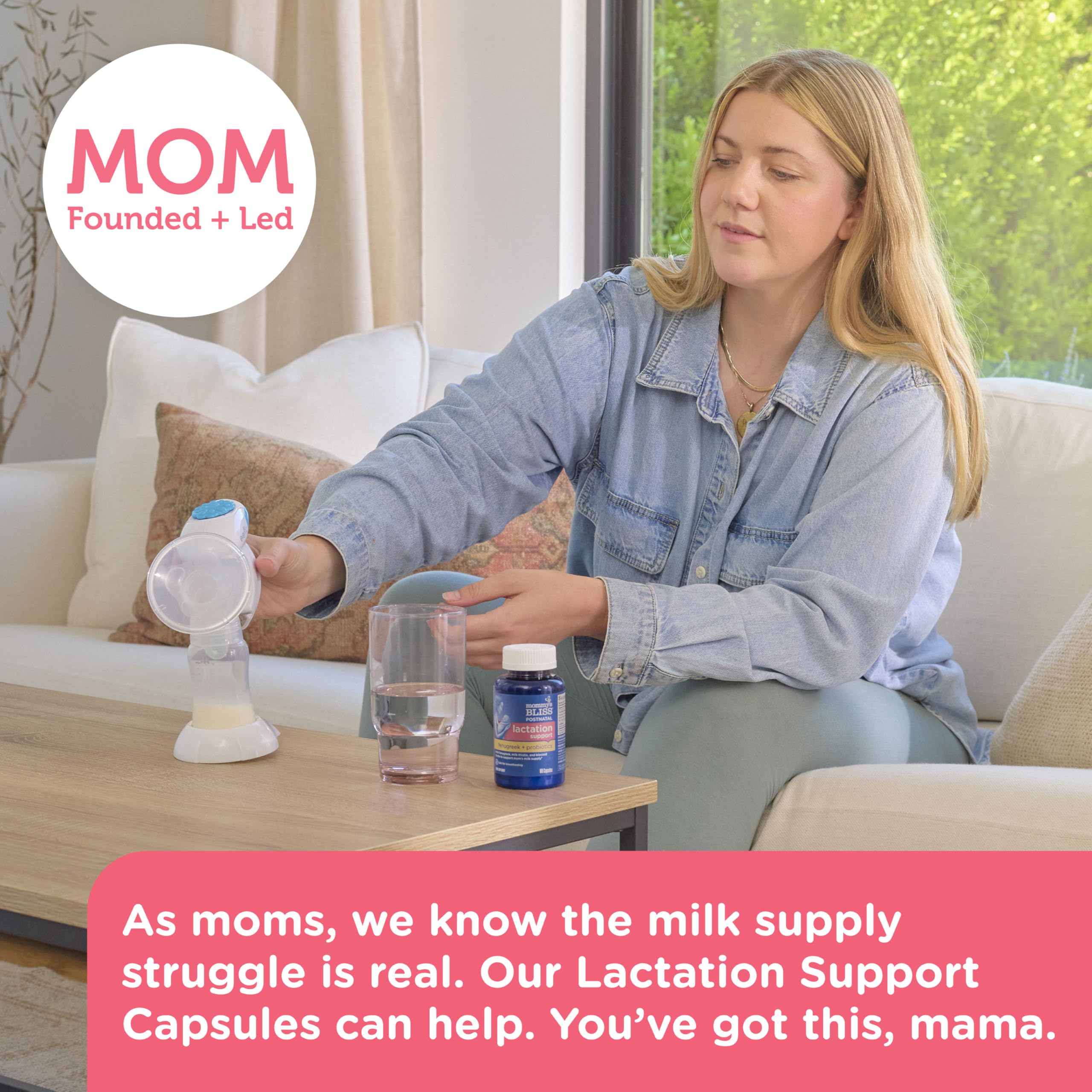 Mommy's Bliss etiqueta con ingredientes clave y seguridad vegana