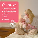 Mommy's Bliss etiqueta con lista de ingredientes, transparencia y confianza