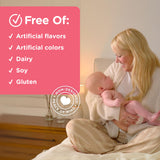Mommy's Bliss frasco colocado en cocina señalando uso diario práctico