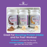 Momsanity usuaria con MOM Fuel después de entrenar para recuperación y proteína