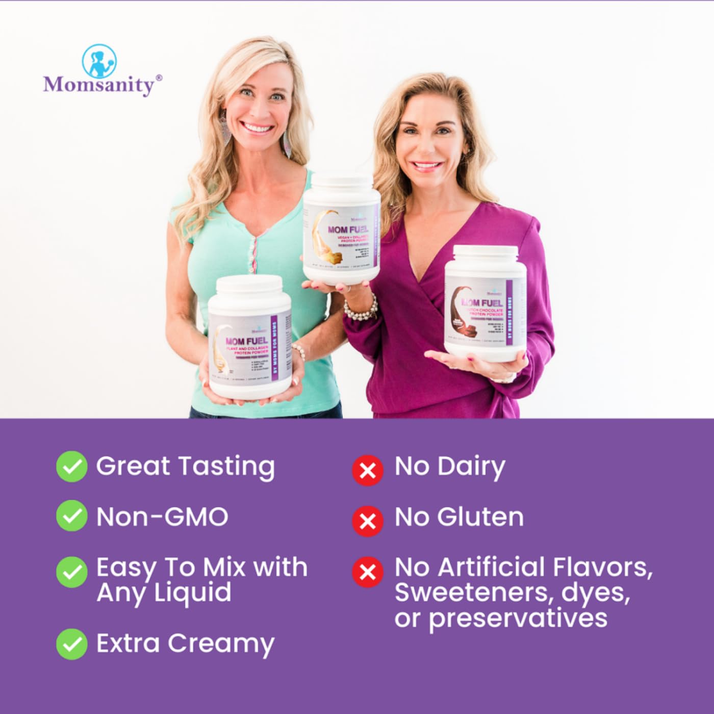 Momsanity batido preparado MOM Fuel vainilla en taza listo para consumir tras ejercicio