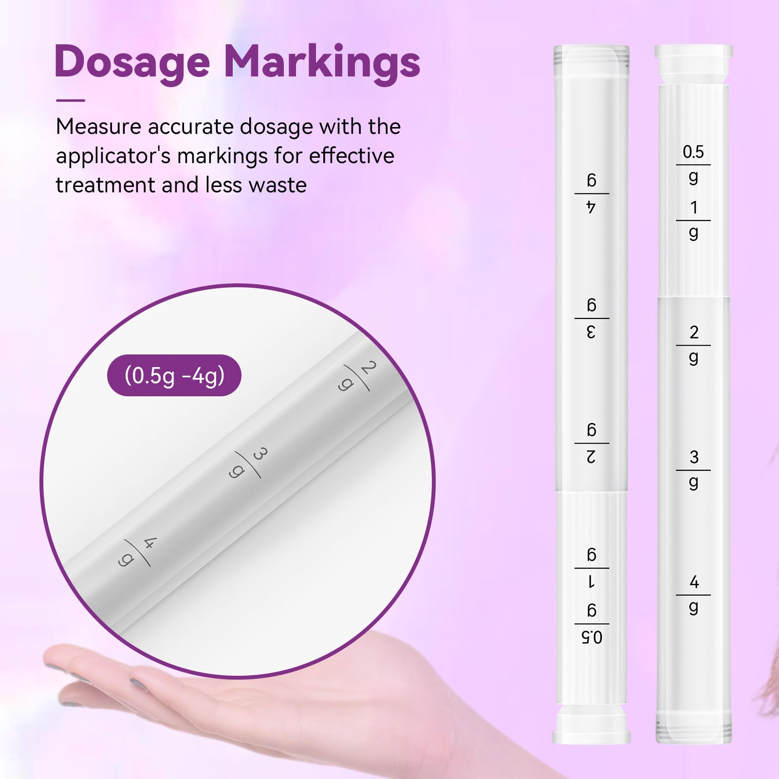 Momsnug marcas de dosificación visibles para control preciso