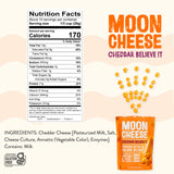 Comparación de tamaño Moon Cheese en mano para visualizar porción práctica