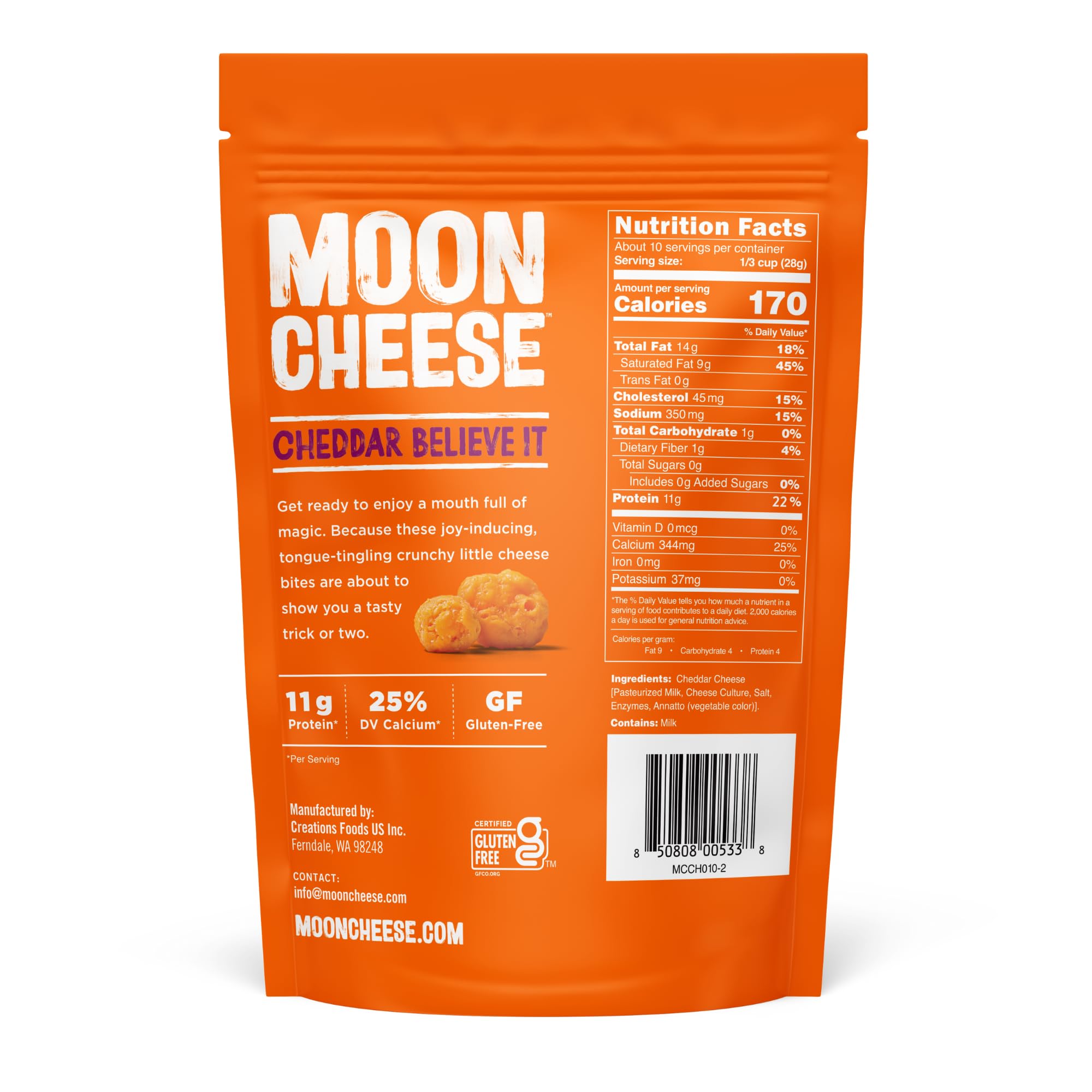Moon Cheese servido en un bol listo para picar, ideal como snack saludable