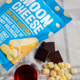 Moon Cheese etiqueta de ingredientes y valores nutricionales legible