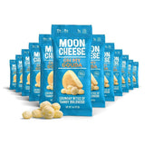 Moon Cheese empaque frontal mostrando sabor gouda y conveniencia