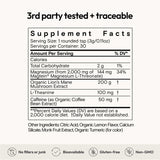 Moon Juice primer plano del polvo sabor limón con textura fina y mezcla rápida