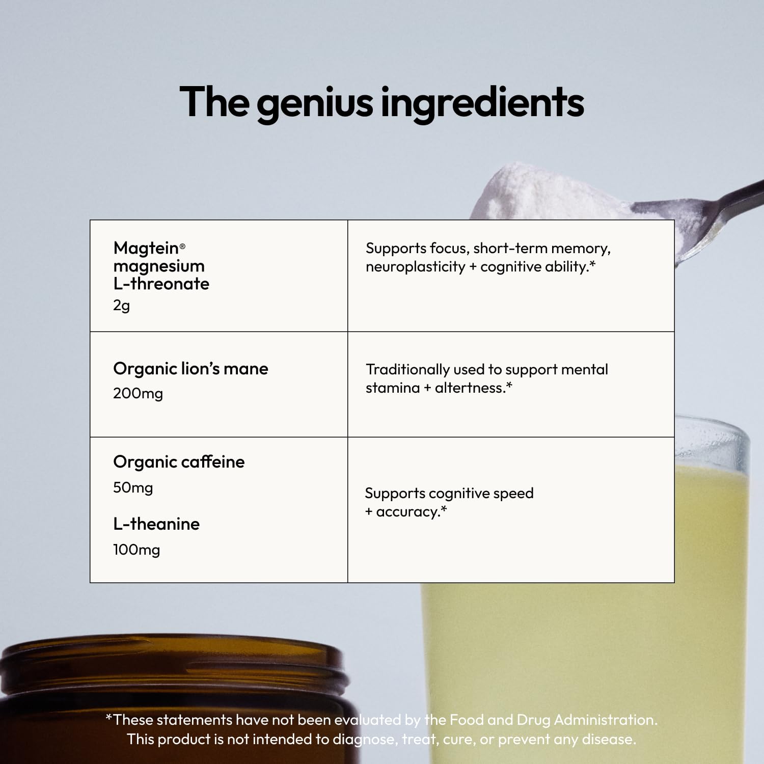 Moon Juice etiqueta de ingredientes en primer plano para transparencia y confianza