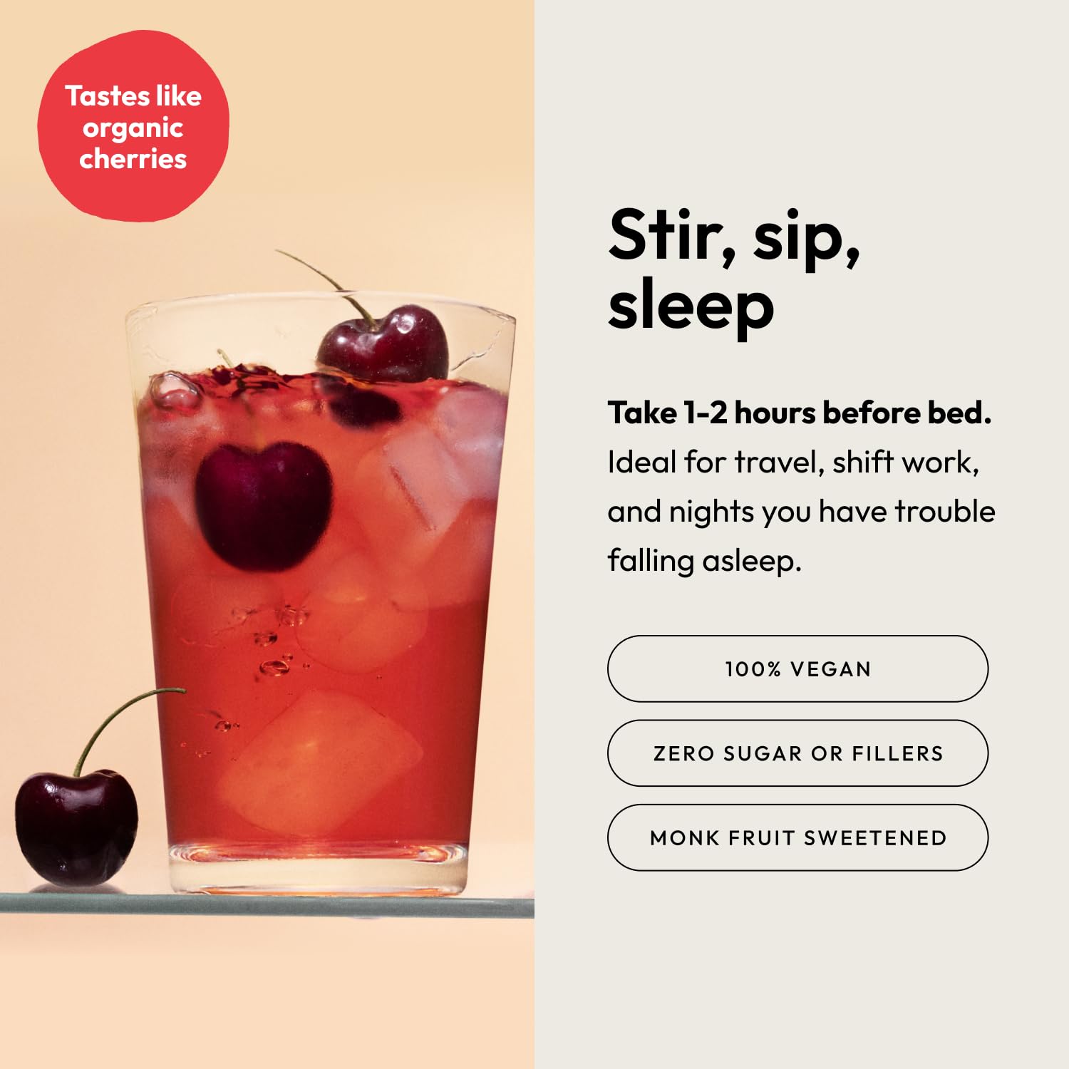 Moon Juice etiqueta con lista de ingredientes y beneficios visibles