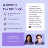 MoonBrew gráfico de laboratorio y sello de pruebas, seguridad verificada