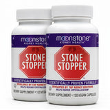Moonstone frasco frontal de Stone Stopper mostrando la presentación y beneficio preventivo