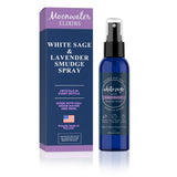 Moonwater Elixirs botella frontal lavanda y salvia para limpieza energética