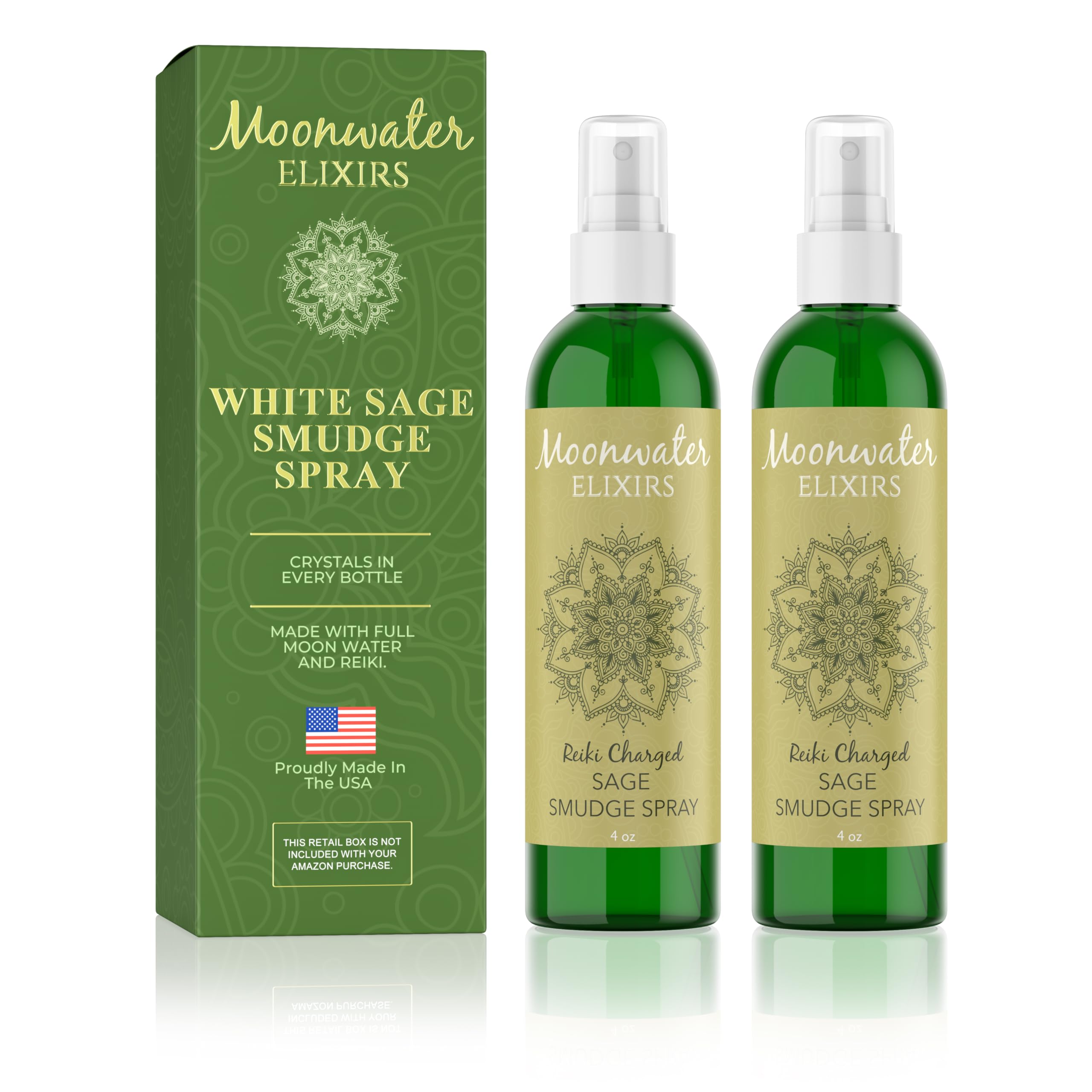 Moonwater Elixirs spray frente mostrando envase y pureza del producto