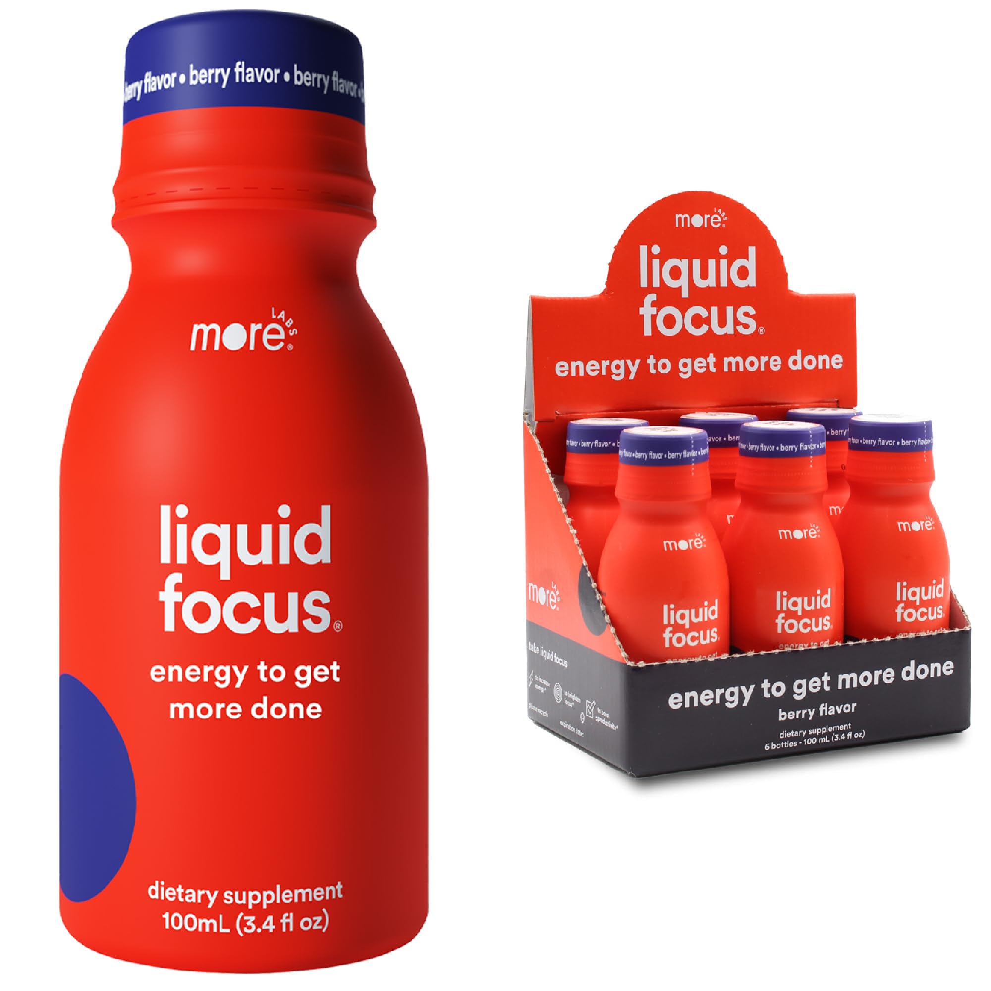 More Labs botella frontal mostrando diseño y beneficio claridad mental