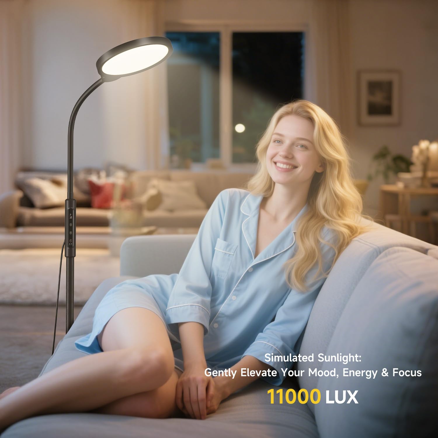 Morfone detalle del cuello flexible 360° para dirigir la iluminación